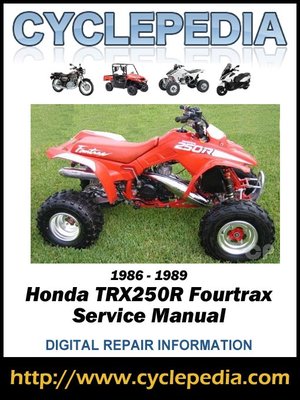cover image of Honda TRX250R Fourtrax 1986-1999 Service Manual